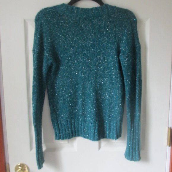 ♦️ B2G1FREE ♦️ Emerald Green Sparkly Sweater - Picture 3 of 3